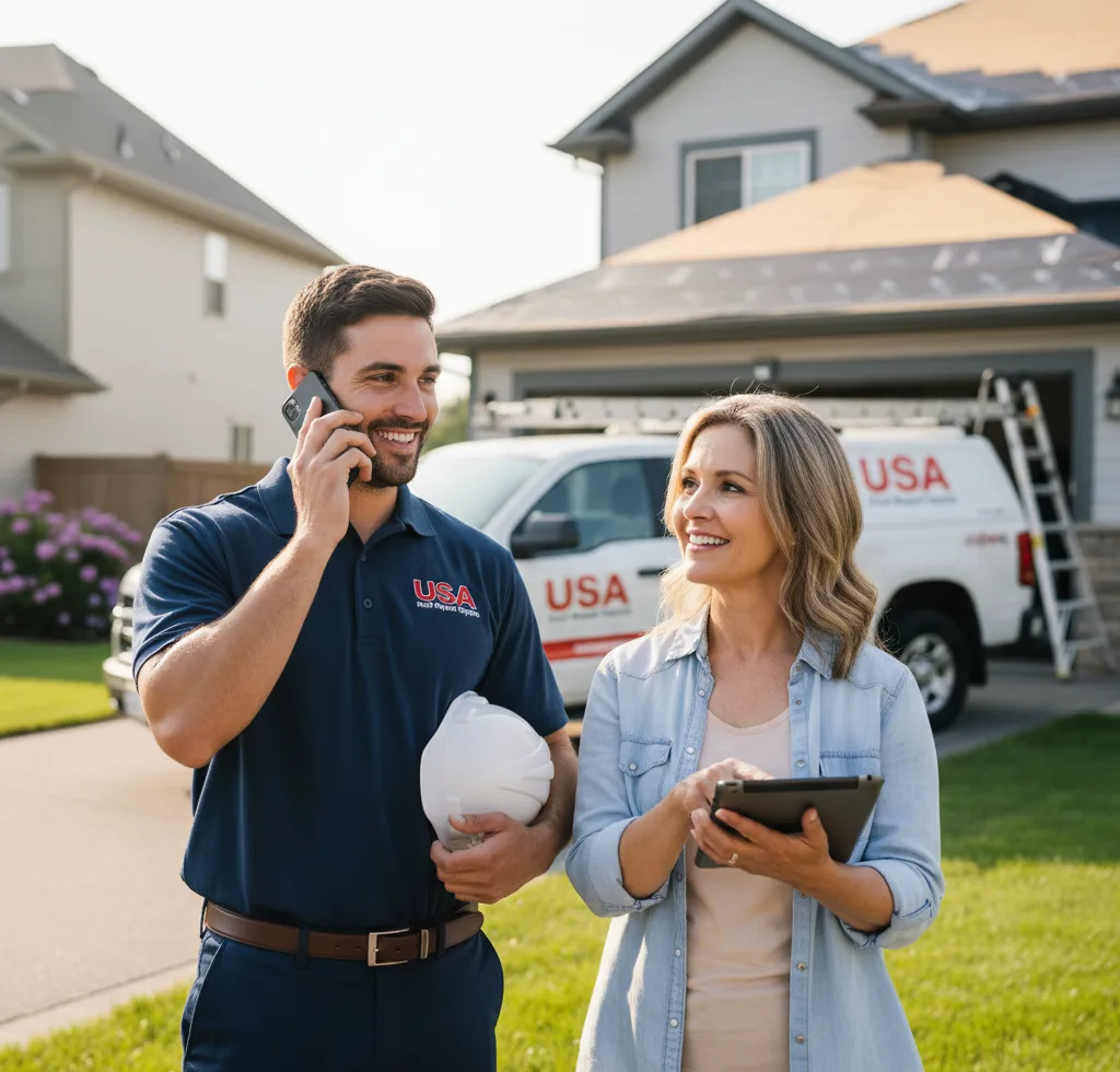 USA Roof Repair Experts customer support in Peosta